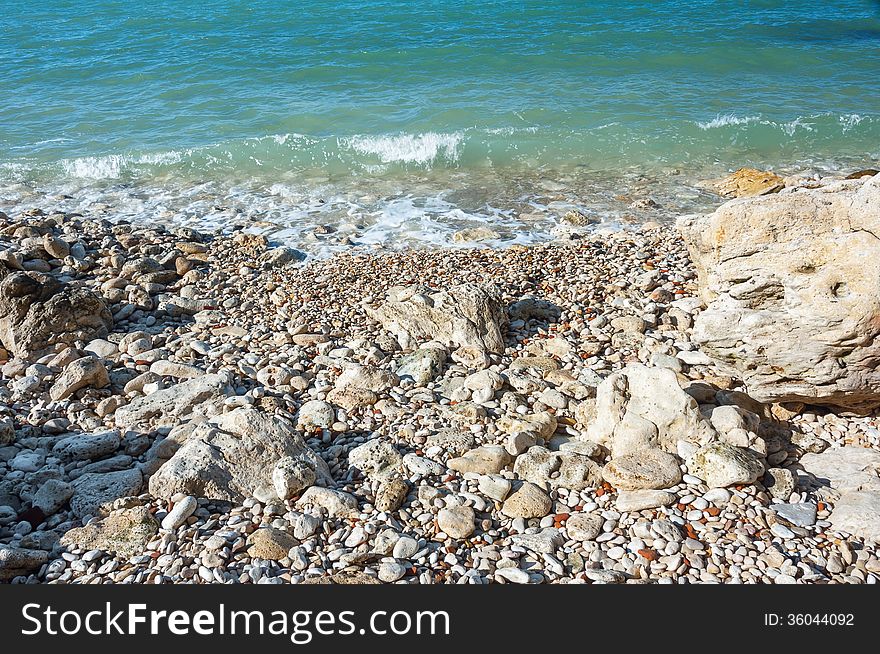 Rocky Coast Of The Black Sea