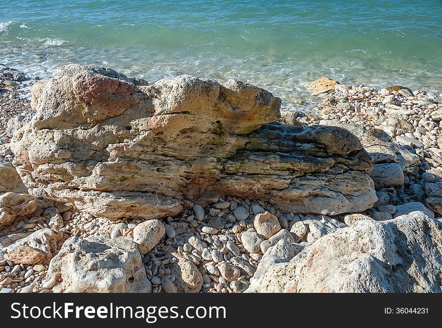 Rocky coast of the Black Sea