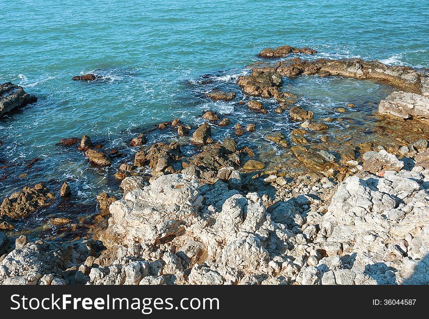 Rocky Coast Of The Black Sea