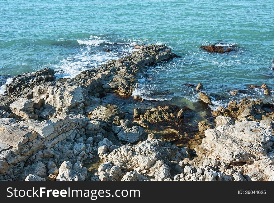 Rocky coast of the Black Sea