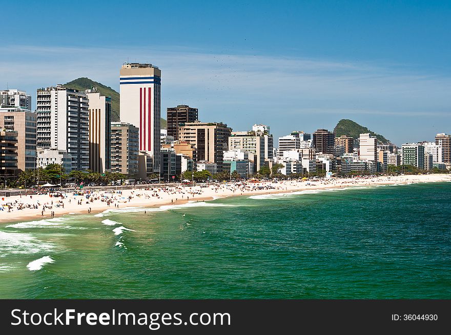 Sunny Day in Ipanema Beach, Rio de Janeiro, Brazil.