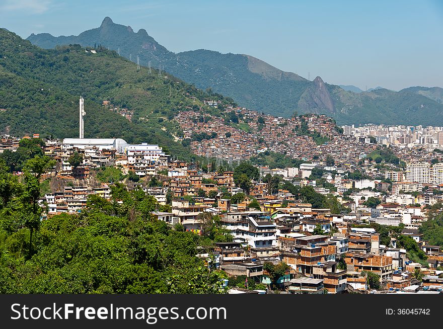 View of Poor Living Area in Rio de Janeiro