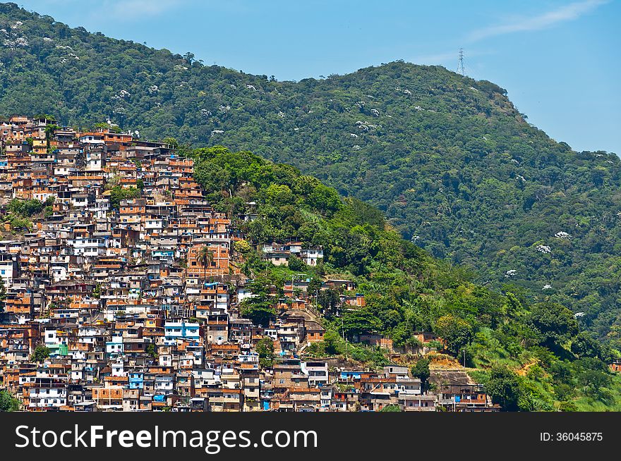 View Of Poor Living Area In Rio De Janeiro