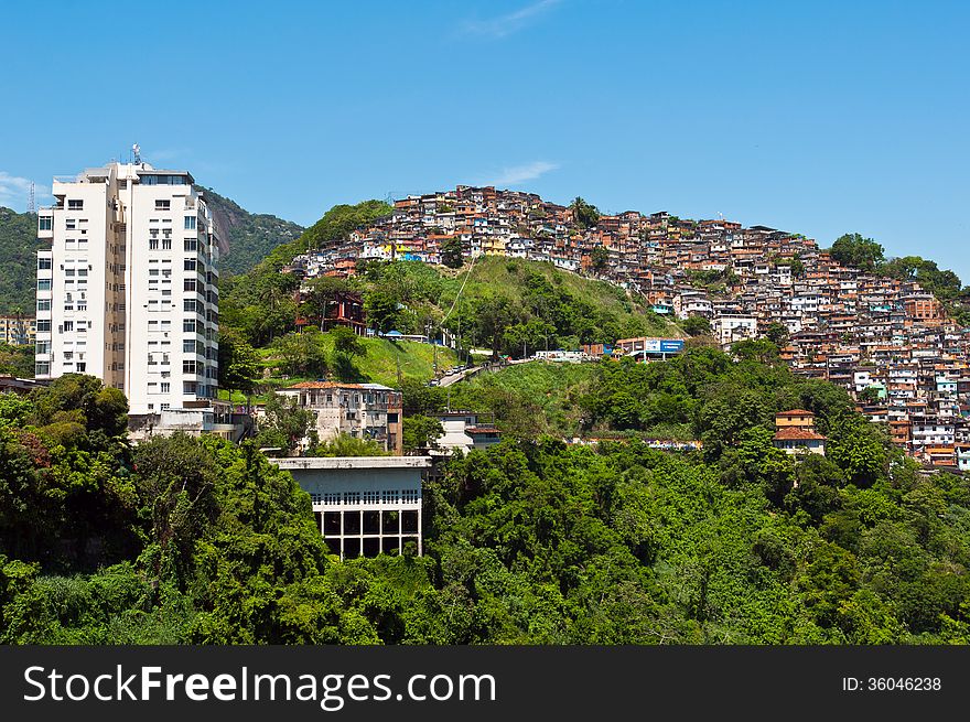 View of Poor Living Area in Rio de Janeiro