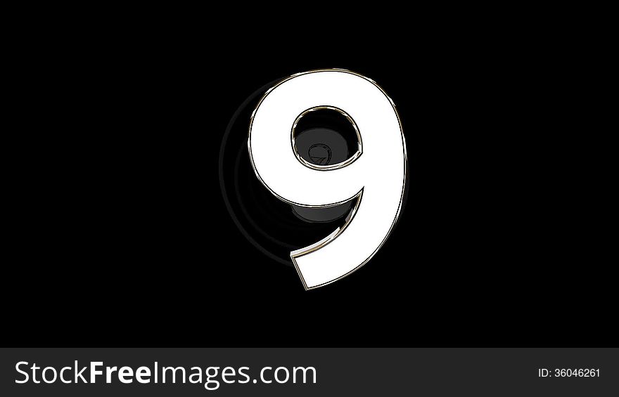 Countdown From 9 To 0 Black Background