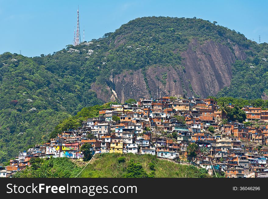 View of Poor Living Area on the Hills of Rio de Janeiro, Brazil. View of Poor Living Area on the Hills of Rio de Janeiro, Brazil.