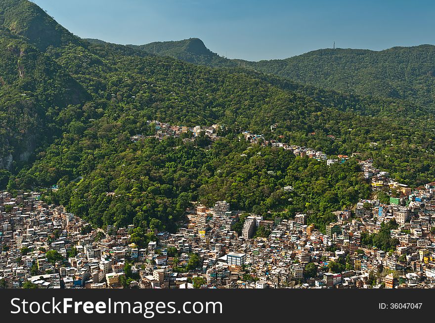 Biggest Slum in South America, Favela da Rocinha, Rio de Janeiro, Brazil. Biggest Slum in South America, Favela da Rocinha, Rio de Janeiro, Brazil