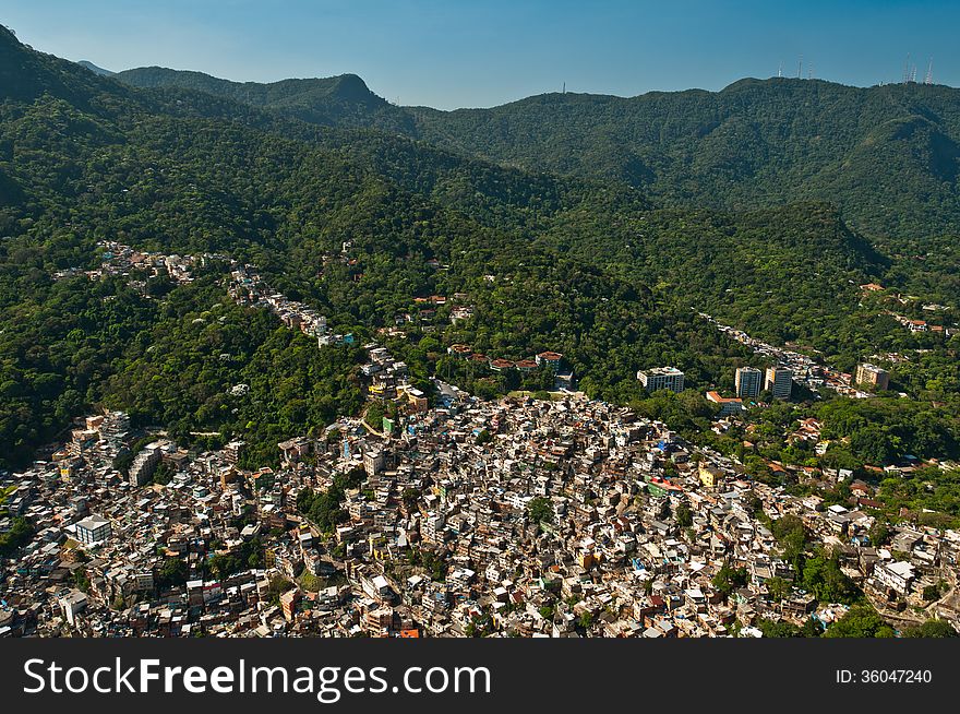 Biggest Slum in South America, Favela da Rocinha, Rio de Janeiro, Brazil. Biggest Slum in South America, Favela da Rocinha, Rio de Janeiro, Brazil