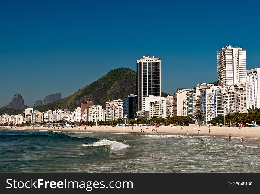 Beautiful Copacabana Beach On A Sunny Day