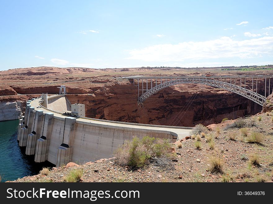 Glen Canyon Dam and Bridge