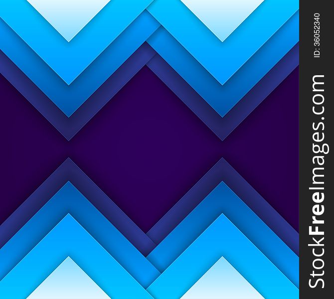 Abstract blue paper triangle shapes background