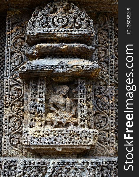 An ancient sculptor at the Konark sun temple in Orissa. An ancient sculptor at the Konark sun temple in Orissa.