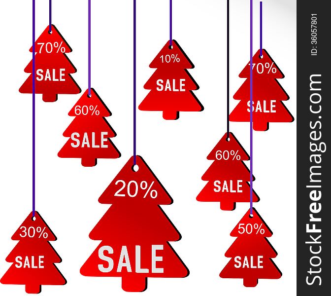 Banner Vector illustration Christmas card seasonal discounts. Banner Vector illustration Christmas card seasonal discounts