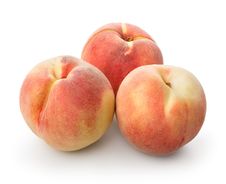 Three Beautiful Peaches Royalty Free Stock Photography Three Beautiful Peaches Royalty Free Stock Photography
