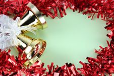 Decorations Red Ribbon For Christmas And New Year. Stock Image Decorations Red Ribbon For Christmas And New Year. Stock Image