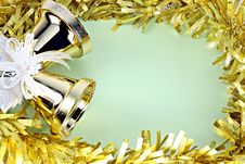 Decorations Yellow Ribbon For Christmas And New Year. Stock Photography Decorations Yellow Ribbon For Christmas And New Year. Stock Photography