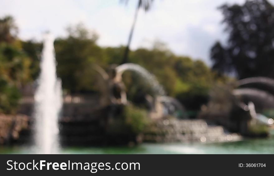 Beautiful fountain situated in the Parc de la Ciutadella in Barcelona, Spain, with original audio in a sunny day with clear sky and perfect weather conditions. Excelent touristic attraction of Barcelona that can be found not far from the Barcelona's Zoo. Beautiful fountain situated in the Parc de la Ciutadella in Barcelona, Spain, with original audio in a sunny day with clear sky and perfect weather conditions. Excelent touristic attraction of Barcelona that can be found not far from the Barcelona's Zoo.