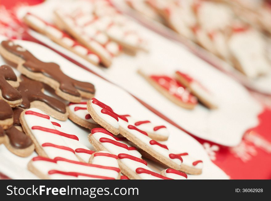 Delicious homemade christmas sweets on the plate