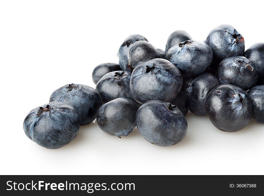 Blackberry close-up isolated on a white background