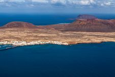 View To La Graciosa - Volcanic Island, Canary Stock Images View To La Graciosa - Volcanic Island, Canary Stock Images