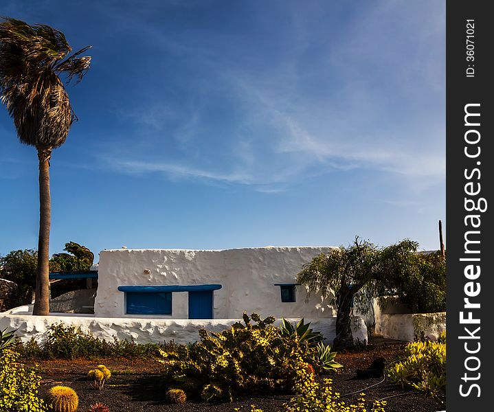 Lanzarote  white typical house