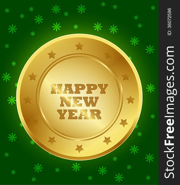 Happy New Year Seal Abstract Background