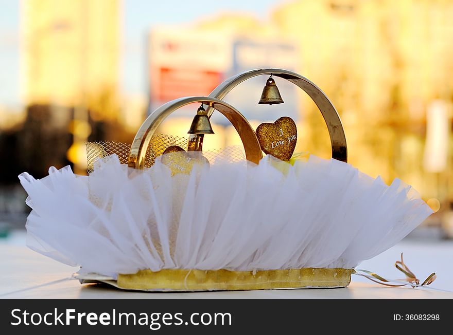 Wedding Decoration On The Car