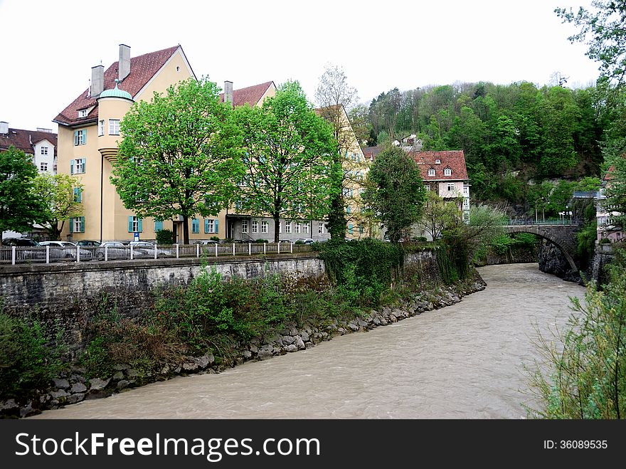 Townscape of Feldkirch, Vorarlberg, Austria. april 2012