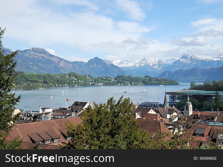 Luzern Panorama, Switzerland. april 2012