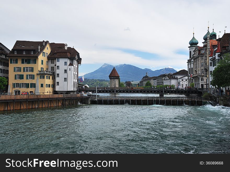 Luzern Panorama, Switzerland. april 2012