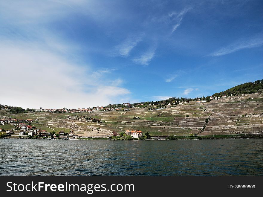 A view of the village from the vine terraces