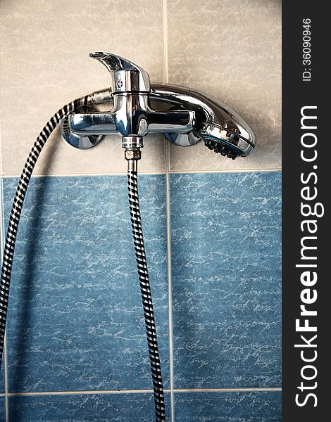 Modern style chrome single lever bathroom faucet tap. Modern style chrome single lever bathroom faucet tap