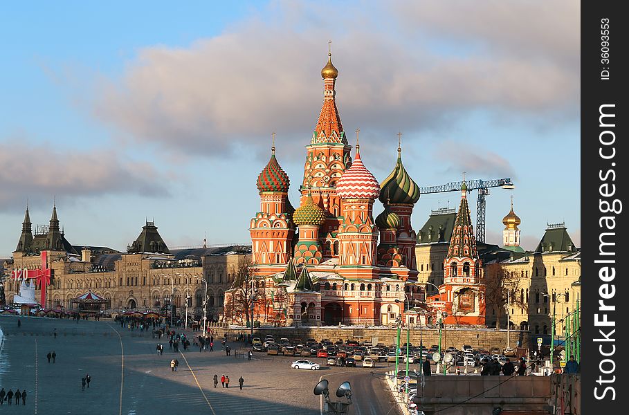 Magnificent views of St. Basil's Cathedral in Moscow Kremlin. Magnificent views of St. Basil's Cathedral in Moscow Kremlin