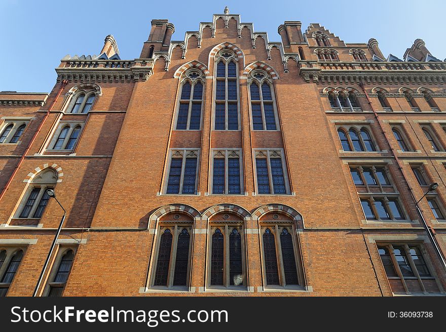 London, United Kingdom - famous St. Pancras building. London, United Kingdom - famous St. Pancras building.