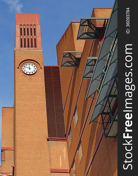 Clocktower of British Library, London, England, UK