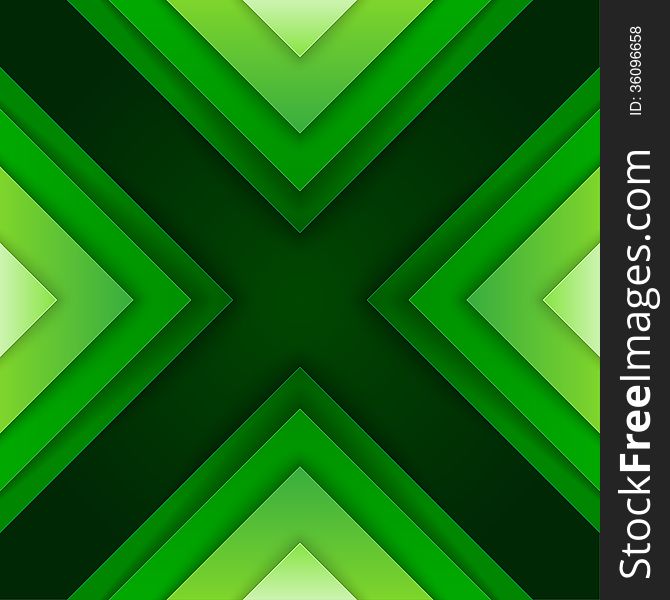 Abstract Green Triangle Shapes Background