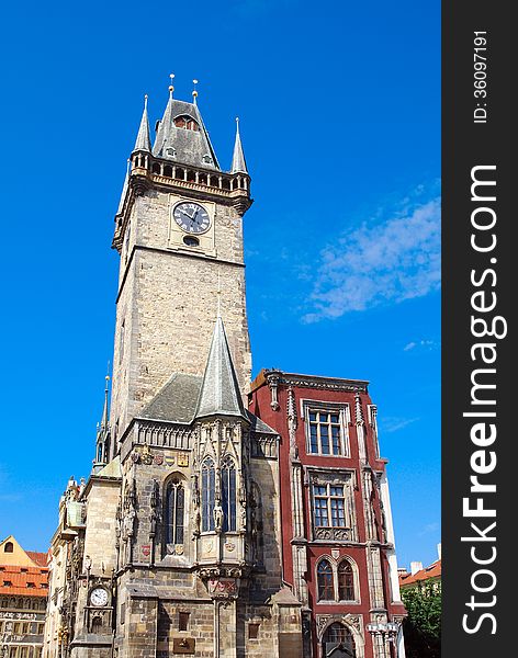 Tower Of Old Town City Hall In Prague