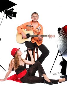 The Musical Duet Stock Photography