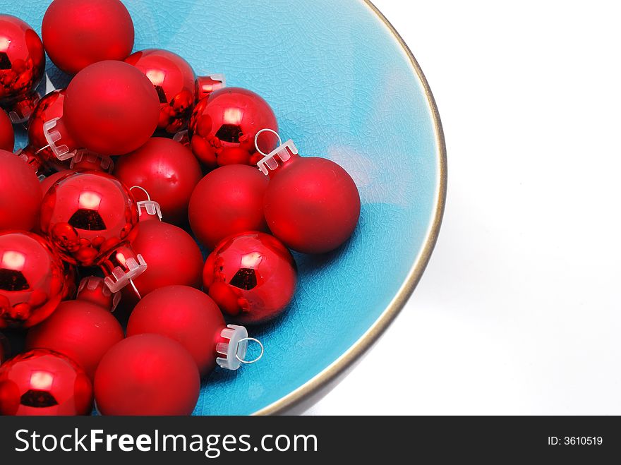 Red christmas ornaments