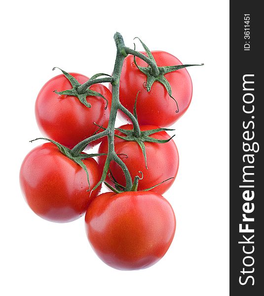 Studio Shot Tomatos, Isolated On White with Clipping Path