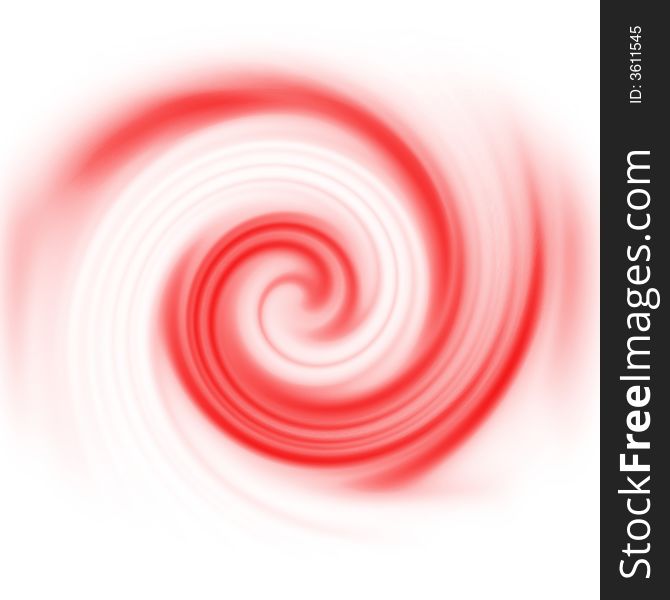 Red spinning computer generated vortex for an abstract background