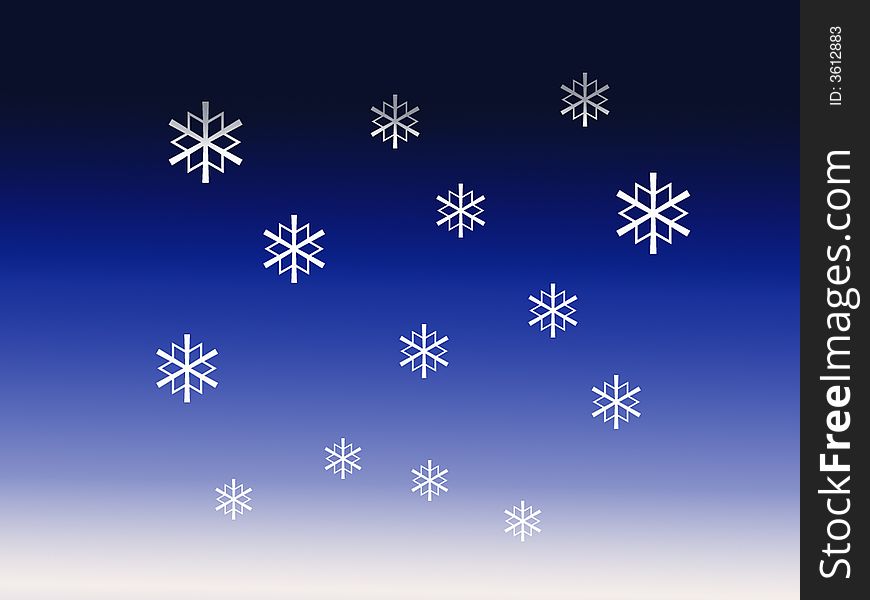 An abstract created image of a snowy, starry night - perfect for a Christmas template or background. An abstract created image of a snowy, starry night - perfect for a Christmas template or background