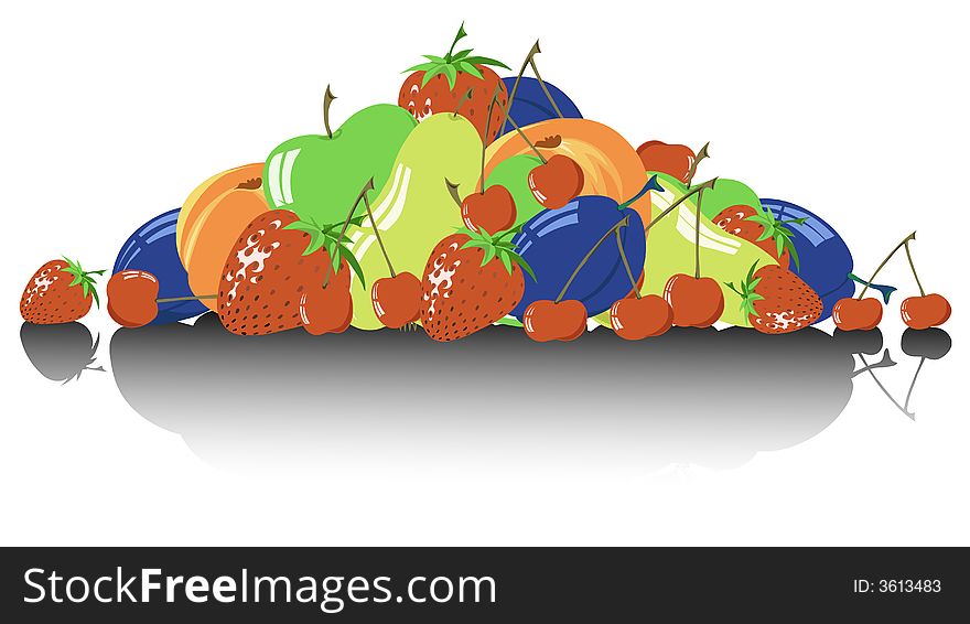 A Large Oodles of fresh fruits. A Large Oodles of fresh fruits