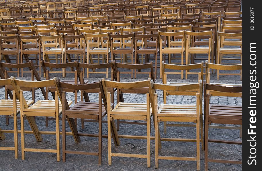 Empty chairs prepeared for a meeting