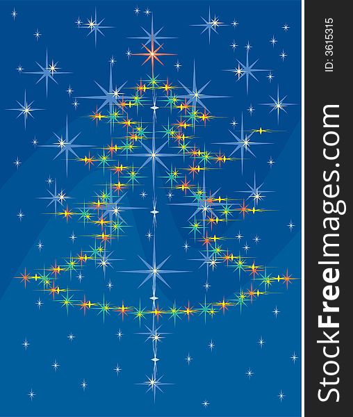 Holidays tree (vector)