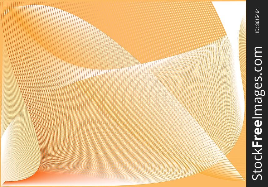 Illustration of abstract shapes, orange