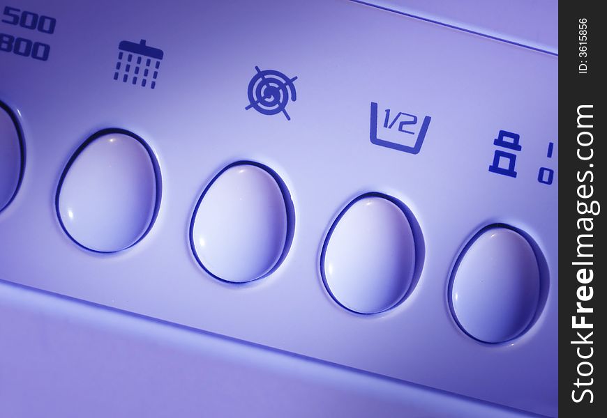 Washing machine - detail of control buttons