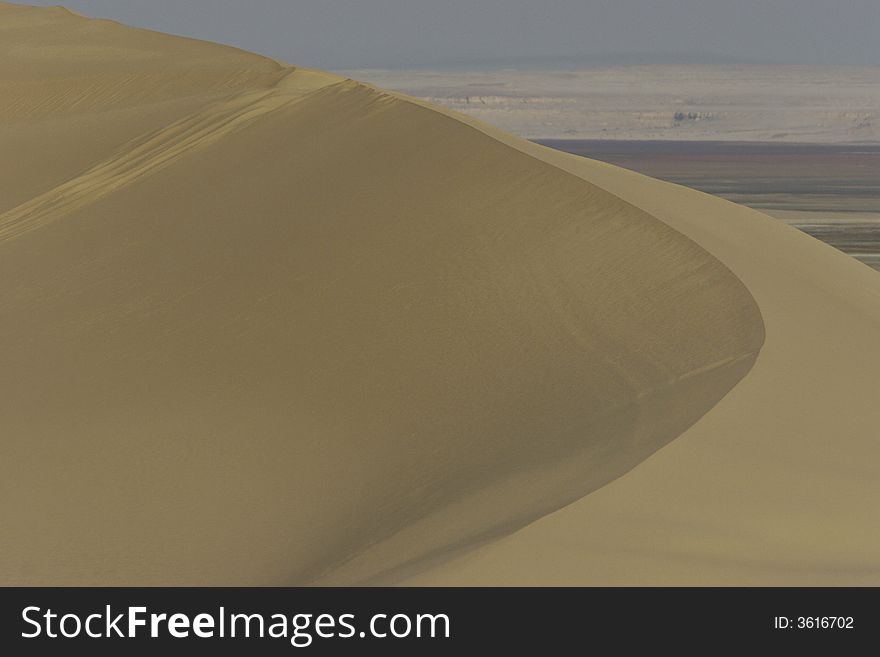 Dune of sand in Egyptian desert. Dune of sand in Egyptian desert