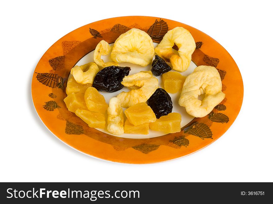 Dish of dried fruits