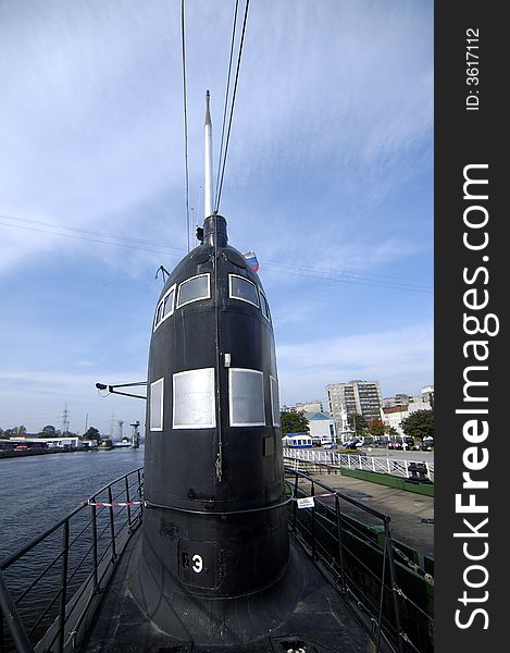 The old submarine in World Ocean museum. Kalinigrad (Koenigsberg), Russia